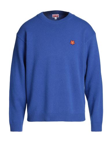 Kenzo Man Sweater Bright Blue Size Xl Wool