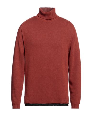 Messagerie Man Turtleneck Rust Size 38 Virgin Wool, Viscose, Nylon, Cashmere In Red