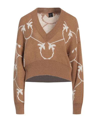 Pinko Woman Sweater Camel Size S Acrylic, Alpaca Wool, Wool In Beige