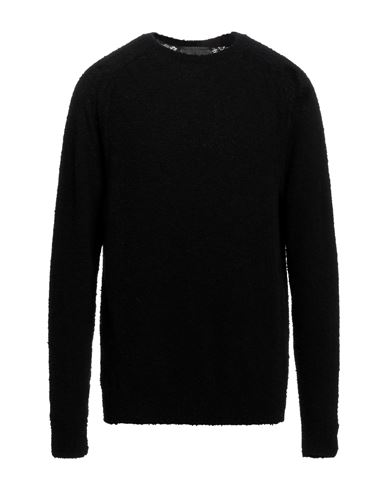 MESSAGERIE MESSAGERIE MAN SWEATER BLACK SIZE 40 WOOL, RECYCLED WOOL, NYLON