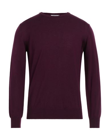 Shop Kangra Man Sweater Deep Purple Size 40 Merino Wool