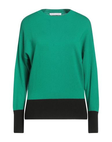 Caractere Caractère Woman Sweater Green Size L Wool, Viscose, Polyamide, Cashmere