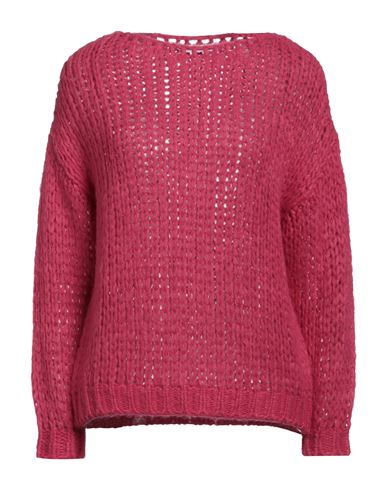 Caractere Caractère Woman Sweater Fuchsia Size S Polyacrylic, Polyamide, Alpaca Wool In Pink