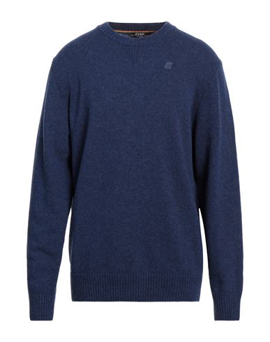 K-WAY K-WAY MAN SWEATER BLUE SIZE XXL WOOL, POLYAMIDE