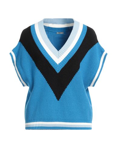 Don't Miss Your Dreams Woman Sweater Azure Size L Viscose, Pbt - Polybutylene Terephthalate, Nylon In Blue
