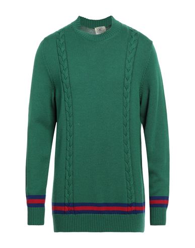 Mqj Man Sweater Green Size 44 Wool, Acrylic