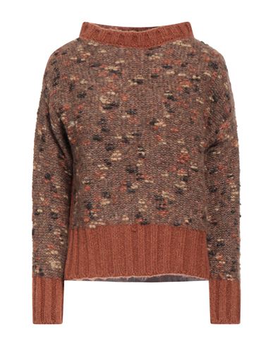 Caractere Caractère Woman Sweater Brown Size L Virgin Wool, Alpaca Wool, Polyamide, Wool