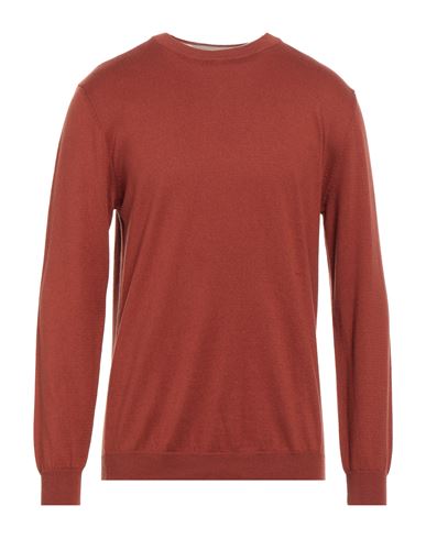 Bellwood Man Sweater Rust Size 44 Cotton, Cashmere In Red