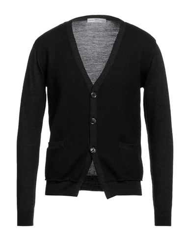 Grey Daniele Alessandrini Man Cardigan Black Size 40 Wool