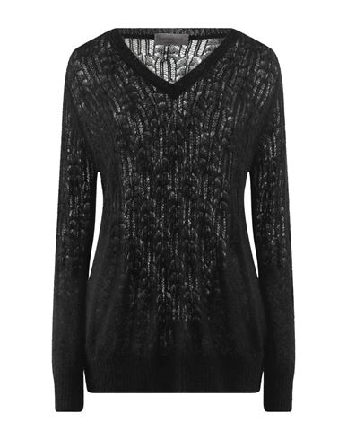 Bellwood Woman Sweater Black Size S Mohair Wool, Alpaca Wool, Polyamide
