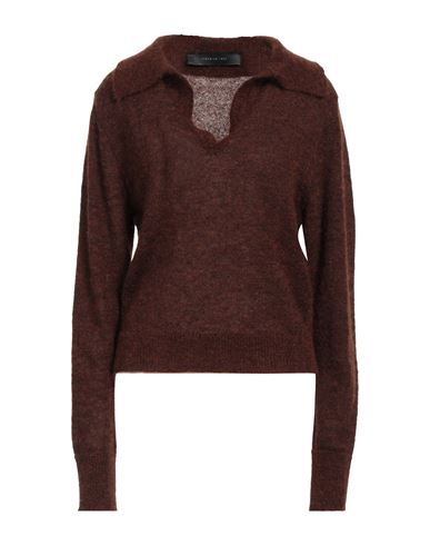 Federica Tosi Woman Sweater Dark Brown Size 6 Mohair Wool, Alpaca Wool, Polyamide