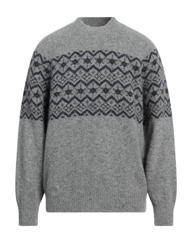 Brunello Cucinelli Man Sweater Grey Size 42 Alpaca Wool, Wool, Polyamide