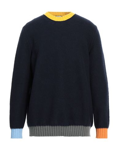 Mqj Man Sweater Midnight Blue Size 44 Polyamide, Acrylic, Wool