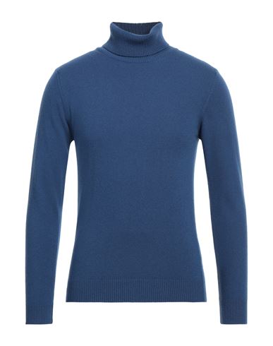 Daniele Fiesoli Man Turtleneck Slate Blue Size L Wool, Cashmere
