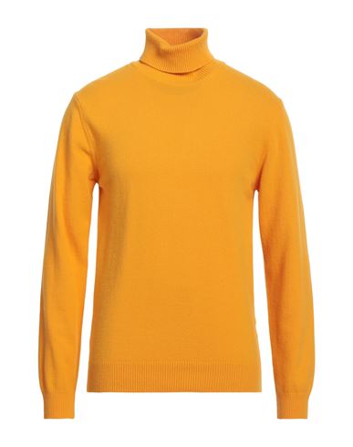 Daniele Fiesoli Man Turtleneck Ocher Size Xl Wool, Cashmere In Yellow