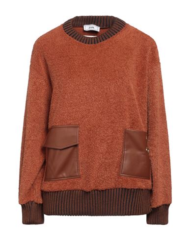 Shop Jijil Woman Sweater Tan Size 6 Polyester In Brown