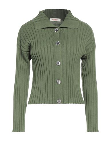 Kontatto Woman Cardigan Military Green Size Onesize Cotton