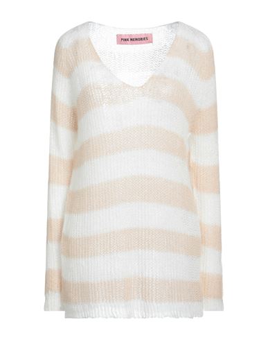 Pink Memories Woman Sweater White Size 8 Acrylic, Mohair Wool, Polyamide, Wool