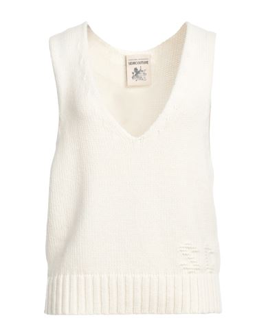 Semicouture Woman Sweater Off White Size M Cashmere, Polyamide