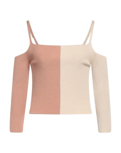 Kontatto Woman Sweater Beige Size Onesize Viscose, Acrylic, Elastane
