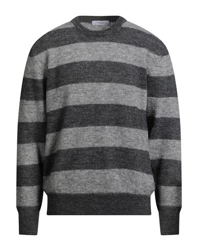 Cruna Man Sweater Grey Size 40 Alpaca Wool, Polyamide In Black