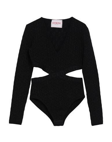 Iceberg Woman Sweater Black Size S Viscose, Polyester, Polyamide