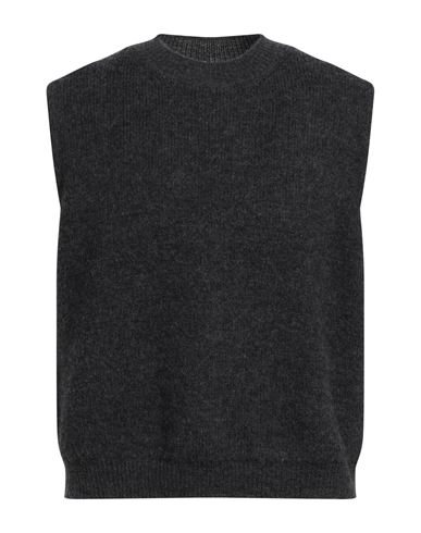 Maison Margiela Man Sweater Lead Size L Wool, Alpaca Wool In Grey