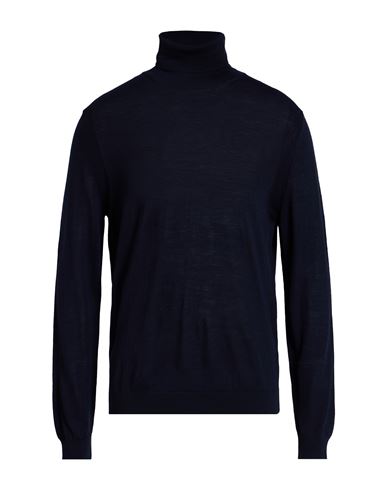 Woolrich Man Turtleneck Midnight Blue Size L Virgin Wool In Blue