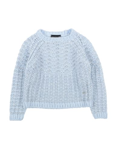 Emporio Armani Babies'  Toddler Girl Sweater Sky Blue Size 6 Virgin Wool, Polyamide, Metallic Fiber