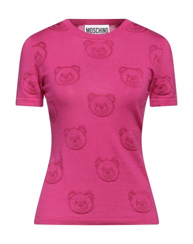 Moschino Woman Sweater Fuchsia Size 4 Virgin Wool In Pink
