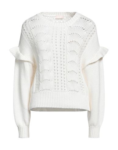 Liu •jo Woman Sweater White Size L Cotton In White