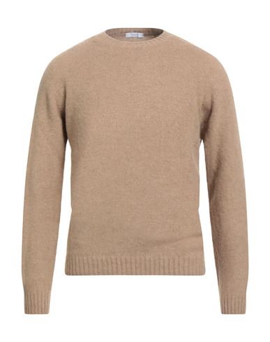 Boglioli Man Sweater Sand Size L Wool, Cashmere In Brown