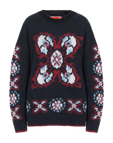 La Doublej La Double J Woman Sweater Navy Size M Wool, Alpaca Wool In Navy Blue
