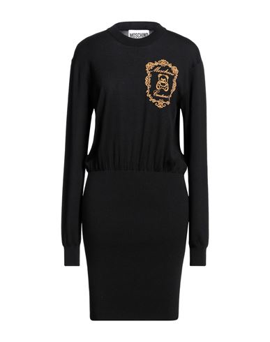Moschino Woman Midi Dress Black Size 8 Virgin Wool