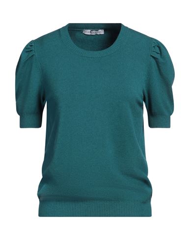 Caractere Caractère Woman Sweater Deep Teal Size 1 Viscose, Polyester, Polyamide In Green
