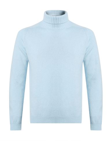 Boglioli Man Turtleneck Light Blue Size Xl Cashmere