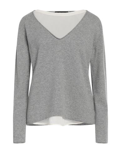 Fabiana Filippi Woman Sweater Grey Size 4 Cashmere, Silk, Elastane