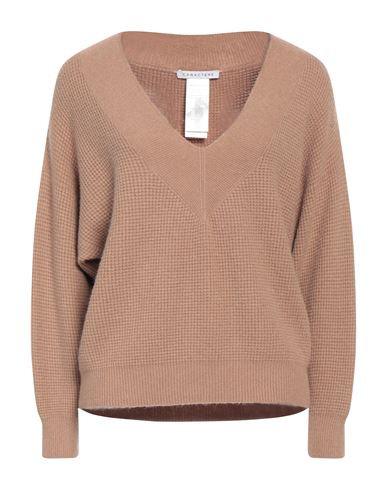 Caractere Caractère Woman Sweater Camel Size 2 Viscose, Polyester, Polyamide In Beige