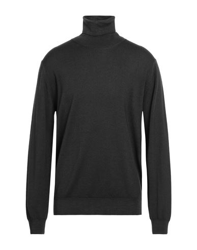 Filippo De Laurentiis Man Turtleneck Dark Brown Size 38 Merino Wool In Black