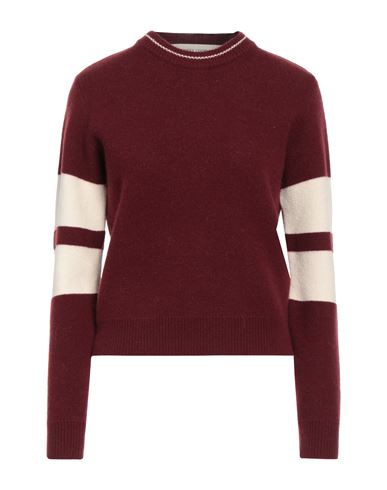 Golden Goose Woman Sweater Burgundy Size L Virgin Wool, Cotton, Modal, Polyamide, Synthetic Fibers In Red
