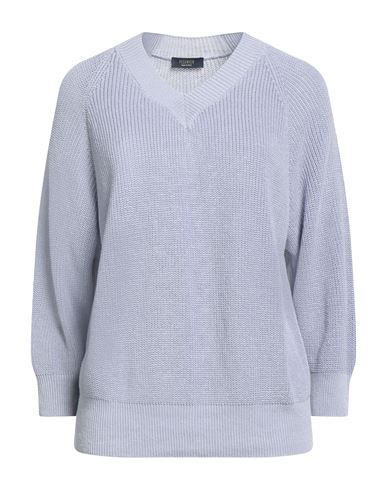 Peserico Easy Woman Sweater Light Blue Size 14 Linen, Cotton In Blue