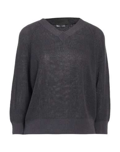 Peserico Woman Sweater Grey Size 4 Linen, Cotton