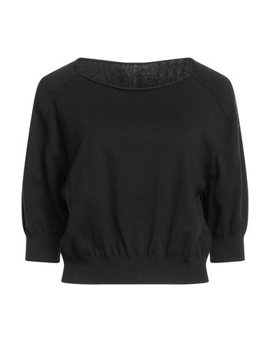 Liviana Conti Woman Sweater Black Size 8 Cotton, Viscose, Polyamide