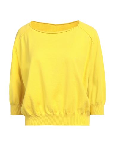 Liviana Conti Woman Sweater Yellow Size 8 Cotton, Viscose, Polyamide