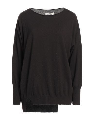 Liviana Conti Woman Sweater Dark Brown Size 10 Virgin Wool