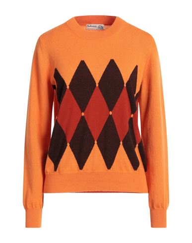 Ballantyne Woman Sweater Orange Size 10 Cashmere