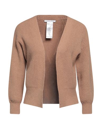 Caractere Caractère Woman Cardigan Camel Size 2 Viscose, Polyester, Polyamide In Beige