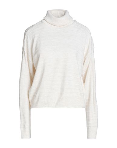 Only Woman Turtleneck Ivory Size Xl Acrylic In White