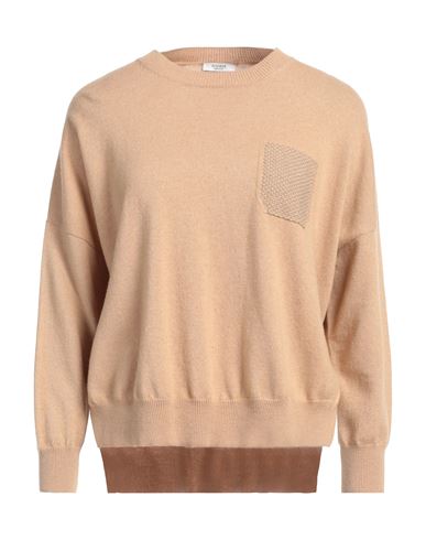 Peserico Woman Sweater Sand Size 4 Virgin Wool, Silk, Cashmere, Polyester, Viscose In Beige