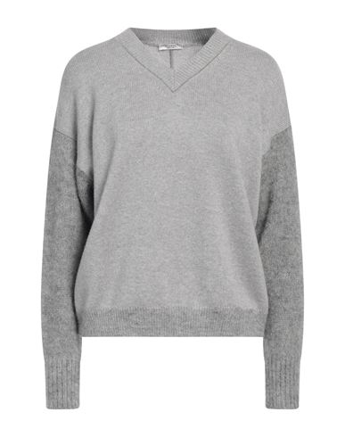 Peserico Woman Sweater Grey Size 6 Virgin Wool, Silk, Cashmere, Baby Alpaca Wool, Polyamide